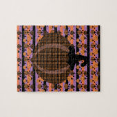 Halloween Pompoen Geometrisch Patroon Legpuzzel (Horizontaal)