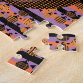 Halloween Pompoen Geometrisch Patroon Legpuzzel (Zijkant)