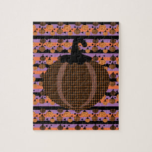Halloween Pompoen Geometrisch Patroon Legpuzzel