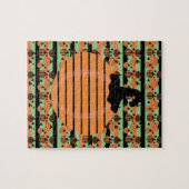 Halloween Pompoen Geometrisch Patroon Legpuzzel (Horizontaal)