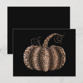 Halloween Pompoen Geruit Luipaard Herfst Thanksgiv Briefkaart (Voorkant / Achterkant)