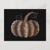 Halloween Pompoen Geruit Luipaard Herfst Thanksgiv Briefkaart (Voorkant)