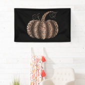Halloween Pompoen Geruit Luipaard Herfst Thanksgiv Spandoek (Insitu)
