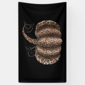 Halloween Pompoen Geruit Luipaard Herfst Thanksgiv Spandoek (Verticaal)