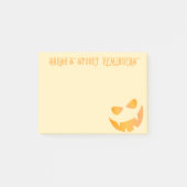 Halloween Pompoen Gezicht Custom Spooky Herinnerin Post-it® Notes (Voorkant)