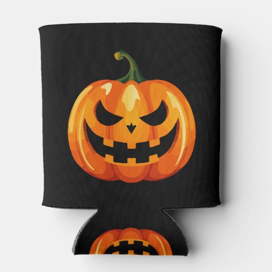 Halloween pompoen gezicht eng blikjeskoeler (Achterkant)