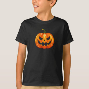 Halloween pompoen gezicht eng t-shirt