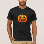 Halloween pompoen gezicht eng t-shirt (Voorkant)