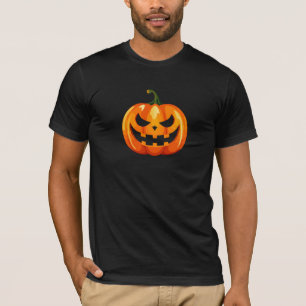 Halloween pompoen gezicht eng t-shirt