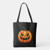 Halloween pompoen gezicht eng tote bag (Achterkant)