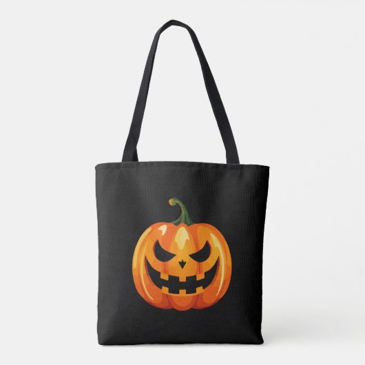 Halloween pompoen gezicht eng tote bag (Achterkant)