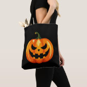 Halloween pompoen gezicht eng tote bag (Dichtbij)
