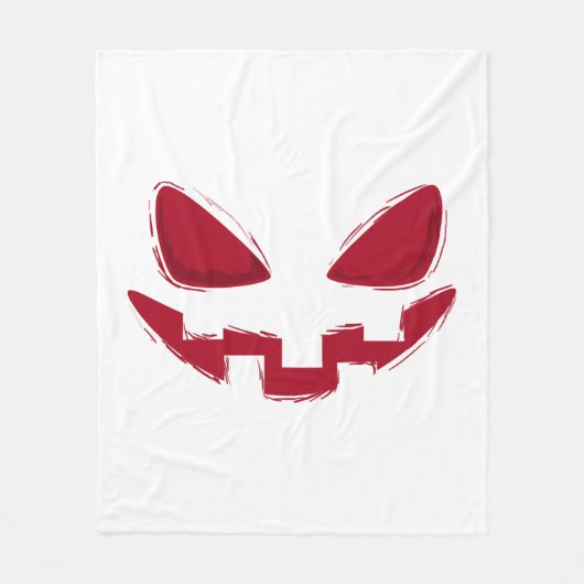 Halloween Pompoen Gezicht Fleece Deken (Voorkant)