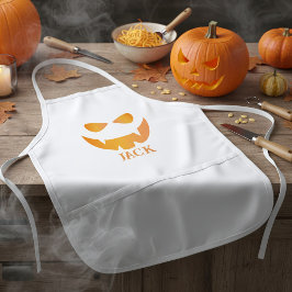 Halloween pompoen gezicht gepersonaliseerde Kinder Schort