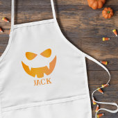 Halloween pompoen gezicht gepersonaliseerde Kinder Schort
