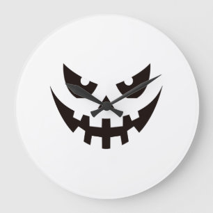 Halloween Pompoen Gezicht  Grote Klok