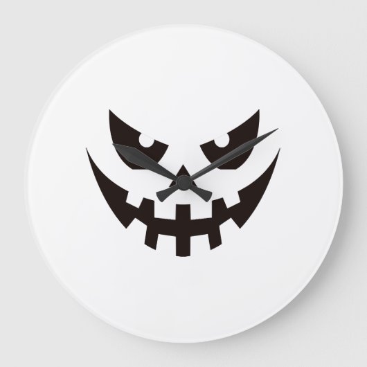 Halloween Pompoen Gezicht Grote Klok (Voorkant)