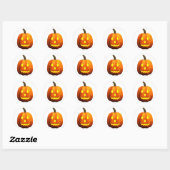 Halloween pompoen gezicht - Happy Ronde Sticker (Vel)