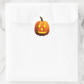 Halloween pompoen gezicht - Happy Ronde Sticker (Tas)
