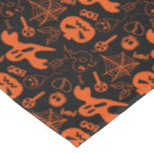 Halloween pompoen gezicht Jack O lantaarn zwart Tafelkleed (Gekanteld)