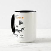 Halloween Pompoen Gezicht Latte Liefhebber Mok (Voorkant links)