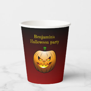 Halloween Pompoen Gezicht Papieren Bekers