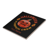 Halloween Pompoen Gezicht Retro Kostuum Thanksgivi Tegeltje (Zijkant)