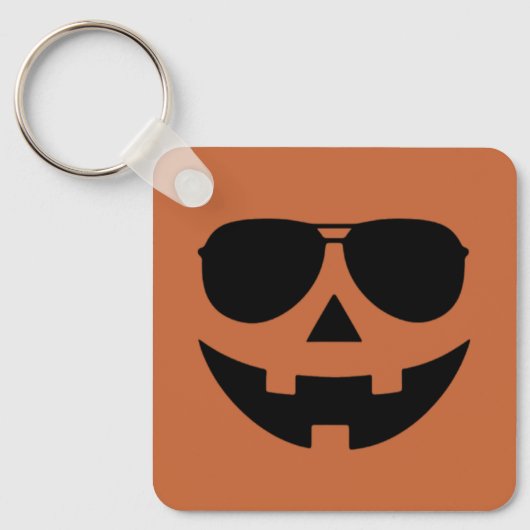 Halloween pompoen gezicht sleutelhanger (Voorkant)