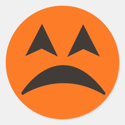 Halloween Pompoen Gezicht Sticker 10 (Voorkant)