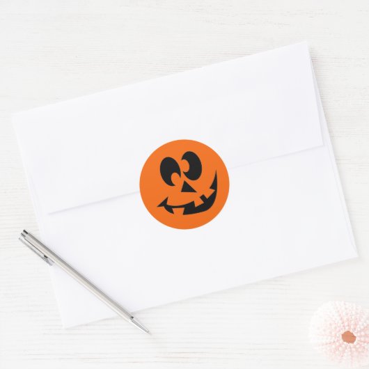 Halloween pompoen gezicht Stickers (Envelop)