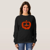 Halloween Pompoen Gezicht Trui (Voorkant volledig)