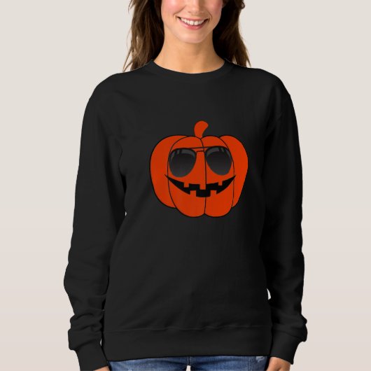 Halloween Pompoen Gezicht Trui (Voorkant)