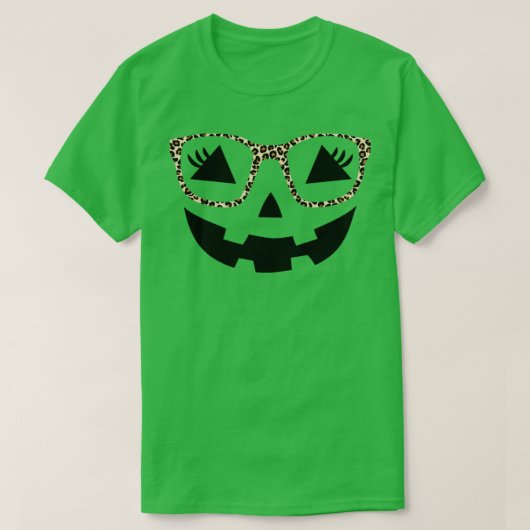 Halloween pompoen gezichtshyelas luipbril h t-shirt (Design voorkant)