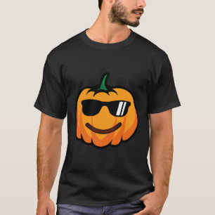 Halloween pompoen glimlach gezicht zonnebril kostu t-shirt