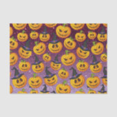 Halloween pompoen glitter patroon tissuepapier (Voorkant)