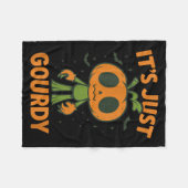 Halloween Pompoen Gourdy Holloway Grappige Herfst Fleece Deken (Voorkant (Horizontaal))