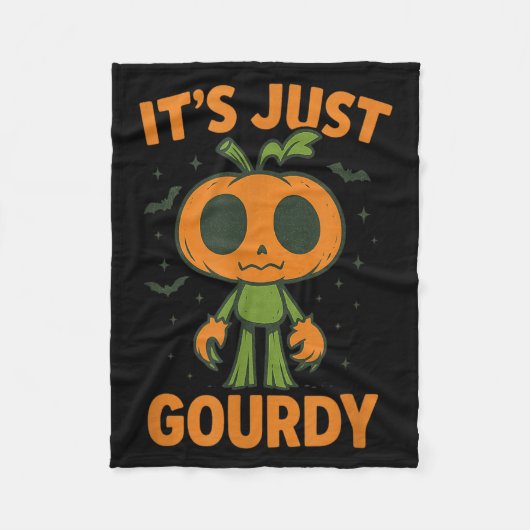Halloween Pompoen Gourdy Holloway Grappige Herfst Fleece Deken (Voorkant)