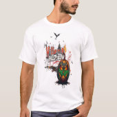 halloween pompoen graffiti kunst cool t-shirt (Voorkant)