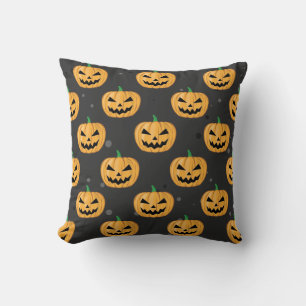 Halloween Pompoen - Grappig Patroon Kussen