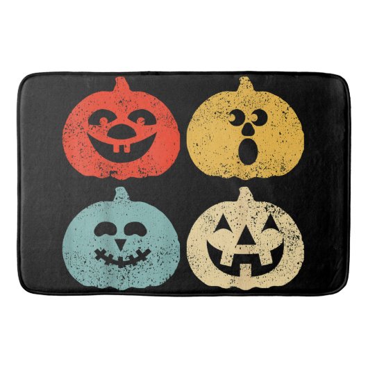  Halloween pompoen Grappig Retro Gift Badmat (Voorkant)