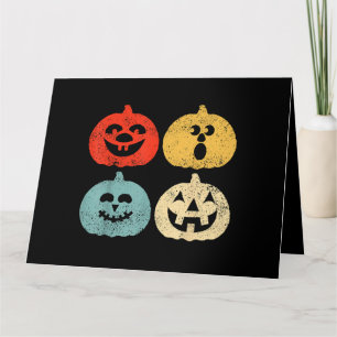  Halloween pompoen Grappig Retro Gift Kaart