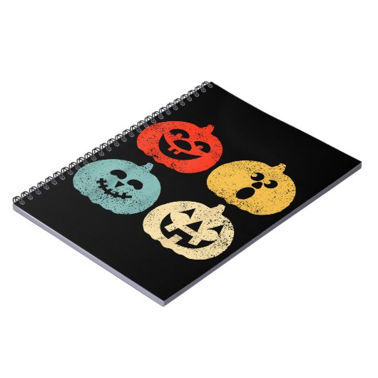  Halloween pompoen Grappig Retro Gift Notitieboek (Linkerzijde)