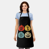 Halloween pompoen Grappig Retro Gift Schort (Gedragen)