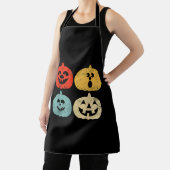 Halloween pompoen Grappig Retro Gift Schort (Insitu)