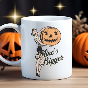 Halloween pompoen grappig retro Sinaasappel mijnen Koffiemok
