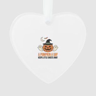 Halloween Pompoen Grappige Geest Vintage Citaat_1 Ornament