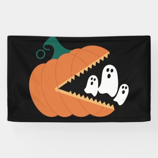Halloween Pompoen Grappige Geesten Jongens Kindere Spandoek (Horizontaal)