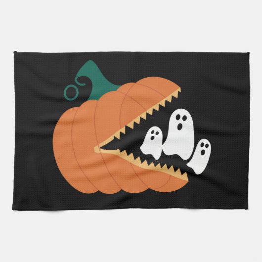 Halloween Pompoen Grappige Geesten Jongens Kindere Theedoek (Horizontaal)