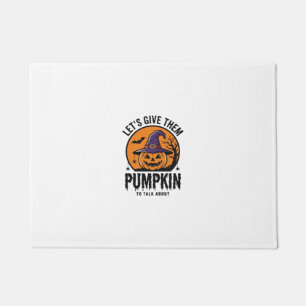 Halloween Pompoen Grappige Heksenhoed Spooky Retro Deurmat