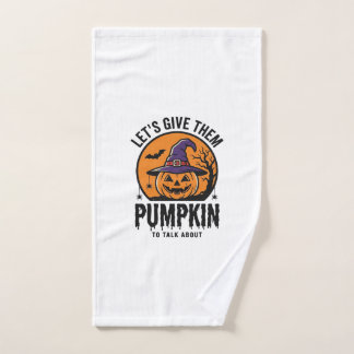 Halloween Pompoen Grappige Heksenhoed Spooky Retro Handdoek